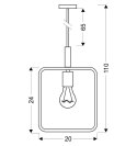 FRAME LAMPA WISZĄCA 1X60W E27 CZARNY