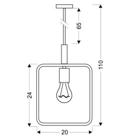 FRAME LAMPA WISZĄCA 1X60W E27 MIĘTOWY