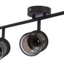 LAMPA SUFITOWA CANABERA KAWOWE ZŁOTO 3X40W E14 KLOSZ BURSZTYNOWY