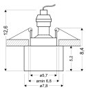 LAMPA SUFITOWA TUBA 1X50W GU10 MROŻONY ŚR. 7,8 CM