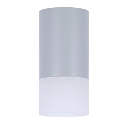 LAMPA SUFITOWA TUBA 1X50W GU10 MROŻONY+SZARY ŚR. 6,4 CM