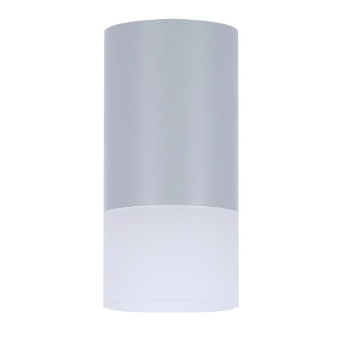 LAMPA SUFITOWA TUBA 1X50W GU10 MROŻONY+SZARY ŚR. 6,4 CM