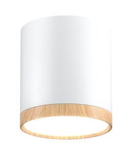 LAMPA SUFITOWA TUBA 5W LED 4000K DREWNIANY+BIAŁY ŚR. 6,8 CM