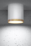 LAMPA SUFITOWA TUBA 5W LED 4000K DREWNIANY+BIAŁY ŚR. 6,8 CM