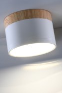 OPRAWA SUFITOWA TUBA 9W LED 4000K BIAŁY+DREWNIANY ŚR. 8,8 CM