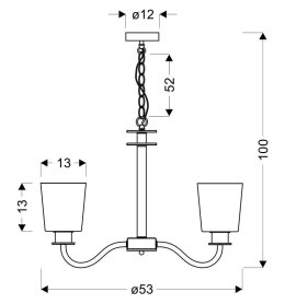 SCHUBERT LAMPA WISZĄCA 5X40W E27 CZARNY