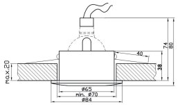 SH-08 PC/CH MR16 PERŁ CHROM/CHROM OPRAWA HERM. IP65