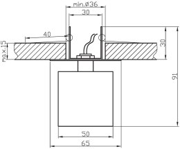 SK-18 CH/OR G4 CHROM OPR. STROP. STAŁA KRYSZTAŁ 20W G4 POMARAŃCZOWA