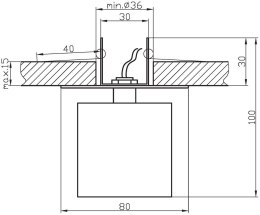 SK-19 CH/OR-P G4 CHROM OPR. STROP. STAŁA KRYSZTAŁ 20W G4 POMARAŃCZOWY PASEK