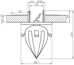 SK-37 CH G4 CHROM OPR. STROP. STAŁA KRYSZTAŁ 20W G4 PĄK KWIATOWY