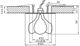 SK-54 CH/WH G4 OPR.STROP.STAŁA KRYSZTAŁ 20W G4 KWIAT