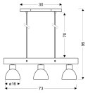 VARIO LAMPA WISZĄCA 3X60W E27 CZARNY