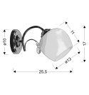 ZACHERA LAMPA KINKIET 1X40W E27 BIAŁY