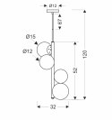 Cordel lampa wisząca mosiądz 4x20w g9 klosz biały