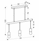 IZZY LAMPA WISZĄCA 3X60W E27 BIAŁY