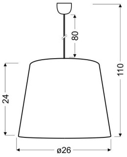 TIGER LAMPA WISZĄCA 26 1X60W E27 CZARNO-ZŁOTY