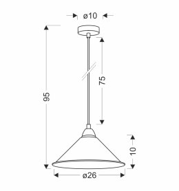 AVOLA LAMPA WISZĄCA CHROMOWY 26 1X60W E27 KLOSZ BIAŁY