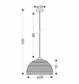 Balli lampa wisząca czarny 1x40W E27 abażur beżowy