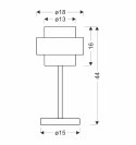 Spiega lampa stołowa czarny+mosiężny 1x60w e27 klosz dymiony