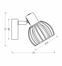 ATARRI LAMPA KINKIET 1X25W E14 BIAŁY+DREWNO