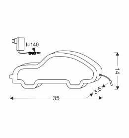 Car lampa stołowa 11w led 3000k iq kids niebieski