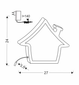 House lampa stołowa 10w led 3000k iq kids różowy