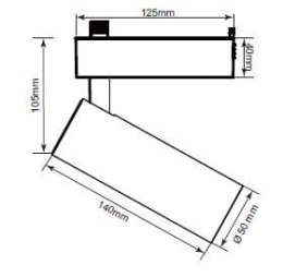 Aries reflektor S 1F czarny Light Prestige