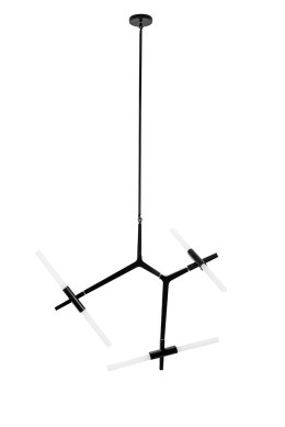 Lampa wisząca CANDELABR 6 czarna - aluminium, szkło