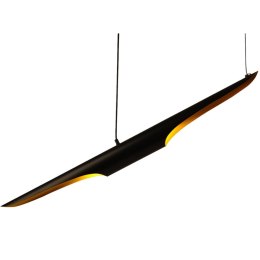 Lampa wisząca BLACK TUBE czarno złota 100 cm