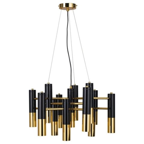 Lampa wisząca GOLDEN PIPE-13 czarno złota 60 cm