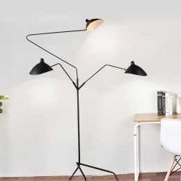 Lampa podłogowa CRANE-3F czarna 210 cm