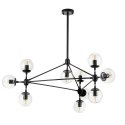 Lampa wisząca ASTRIFERO-10 transparentno czarna 90 cm