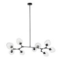 Lampa wisząca MODERN ORCHID-9 transparentno czarna 150 cm