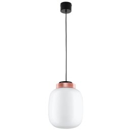 Lampa wisząca BOOM LED biało miedziana 25 cm