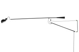 Lampa ścienna RIFLE czarna - włókno węglowe, metal