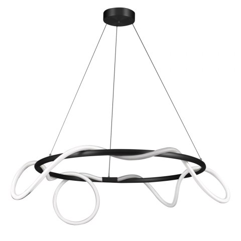 Lampa wisząca FANTASIA ROUND LED czarna 60 cm