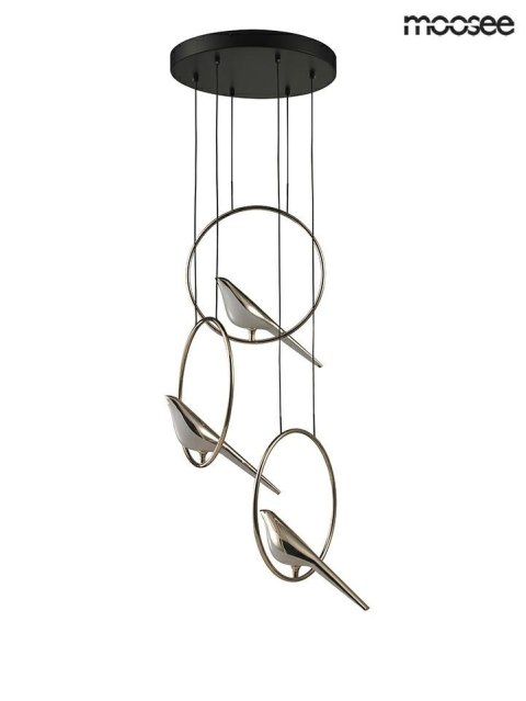 MOOSEE lampa wisząca BIRD DISC złota