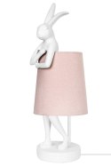 KARE lampa stołowa RABBIT 68 cm biała / róźowa