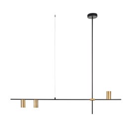 Lampa wisząca LUNGO czarno złota 135 cm