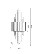 MOOSEE lampa ścienna TOWERS złota