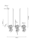 MOOSEE lampa wisząca PLANT LINE czarna