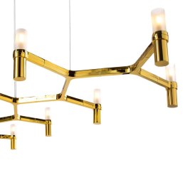 Lampa wisząca CANDLES-10 złota 165 cm