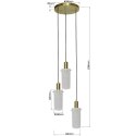 Lampa wisząca Tirana 3 biała 3xE27 Light Prestige