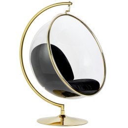 Fotel BUBBLE STAND GOLD VELVET poduszka czarna