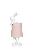 KARE lampa stołowa RABBIT 50 cm biała / różowa