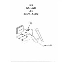 Isla kinkiet złoty średni z IP44 3000K Light Prestige