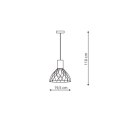 Lampa wisząca Moderno 1xGU10 czarno/brązowa LP-1221/1P S BK Light Prestige