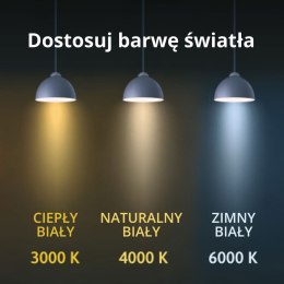 Ibros sufitowy czarny XL 36W IP44 CCT Light Prestige