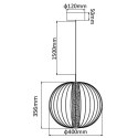 Treviso wisząca mała czarna 4000K Light Prestige