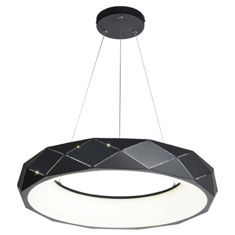 Reus LED wisząca czarna Light Prestige